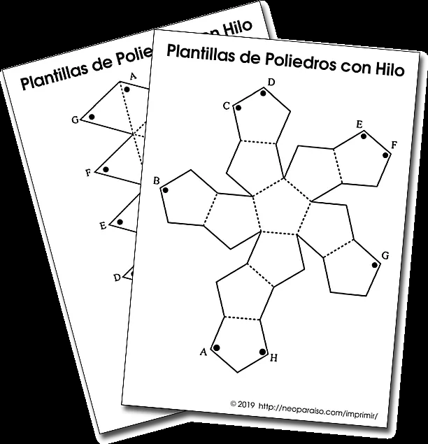 Cuerpos Geométricos que se arman al tirar de un hilo