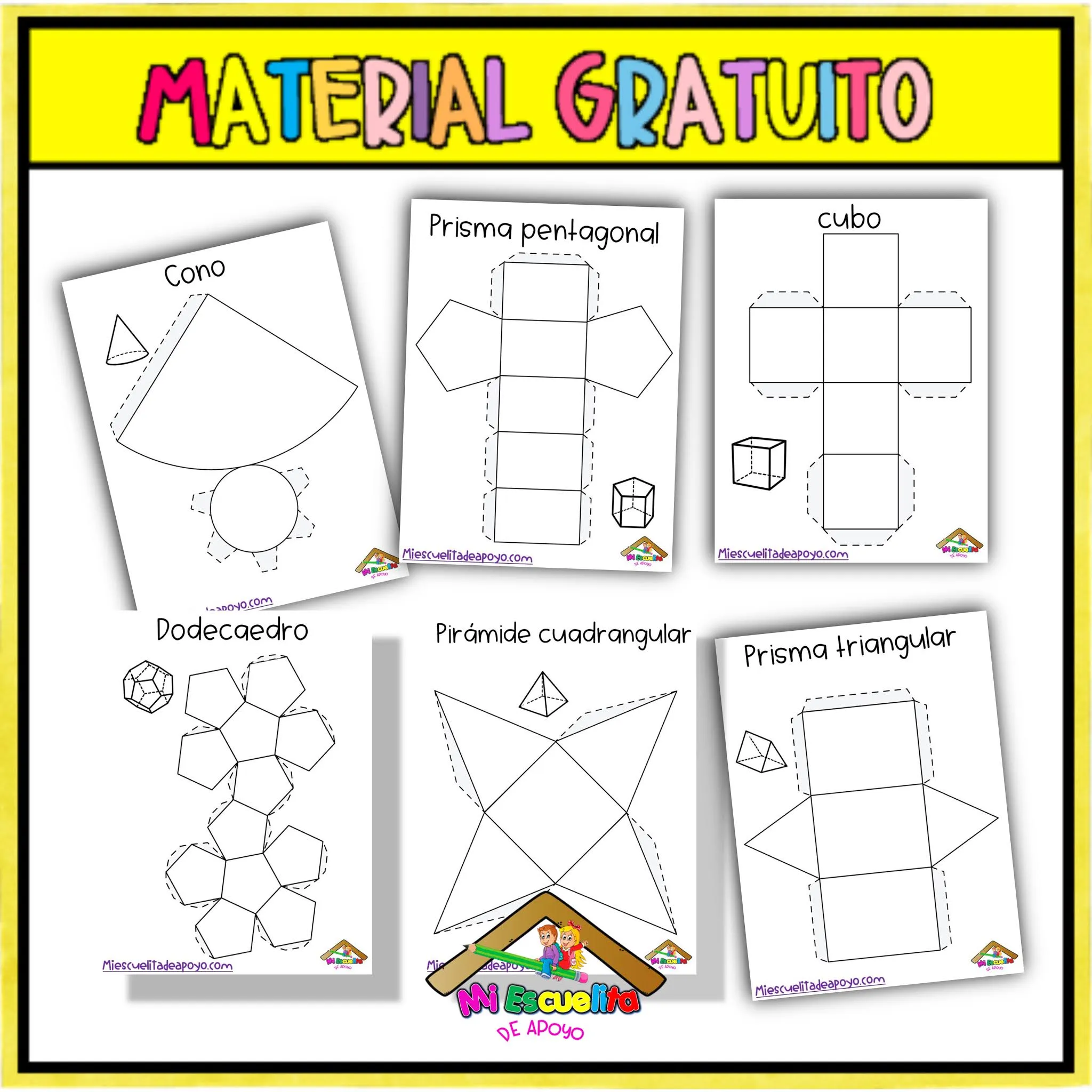 Cuerpos geométricos para armar PDF