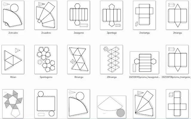 Plantillas cuerpos geométricos para imprimir - Imagui