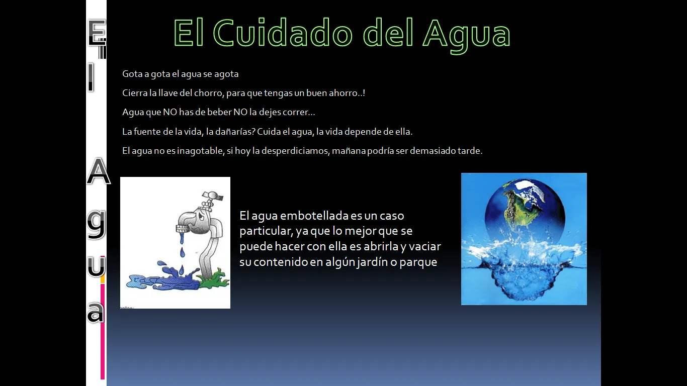 El Cuiado de la tierra: AFICHE SOBRE EL CUIDADO DEL AGUA