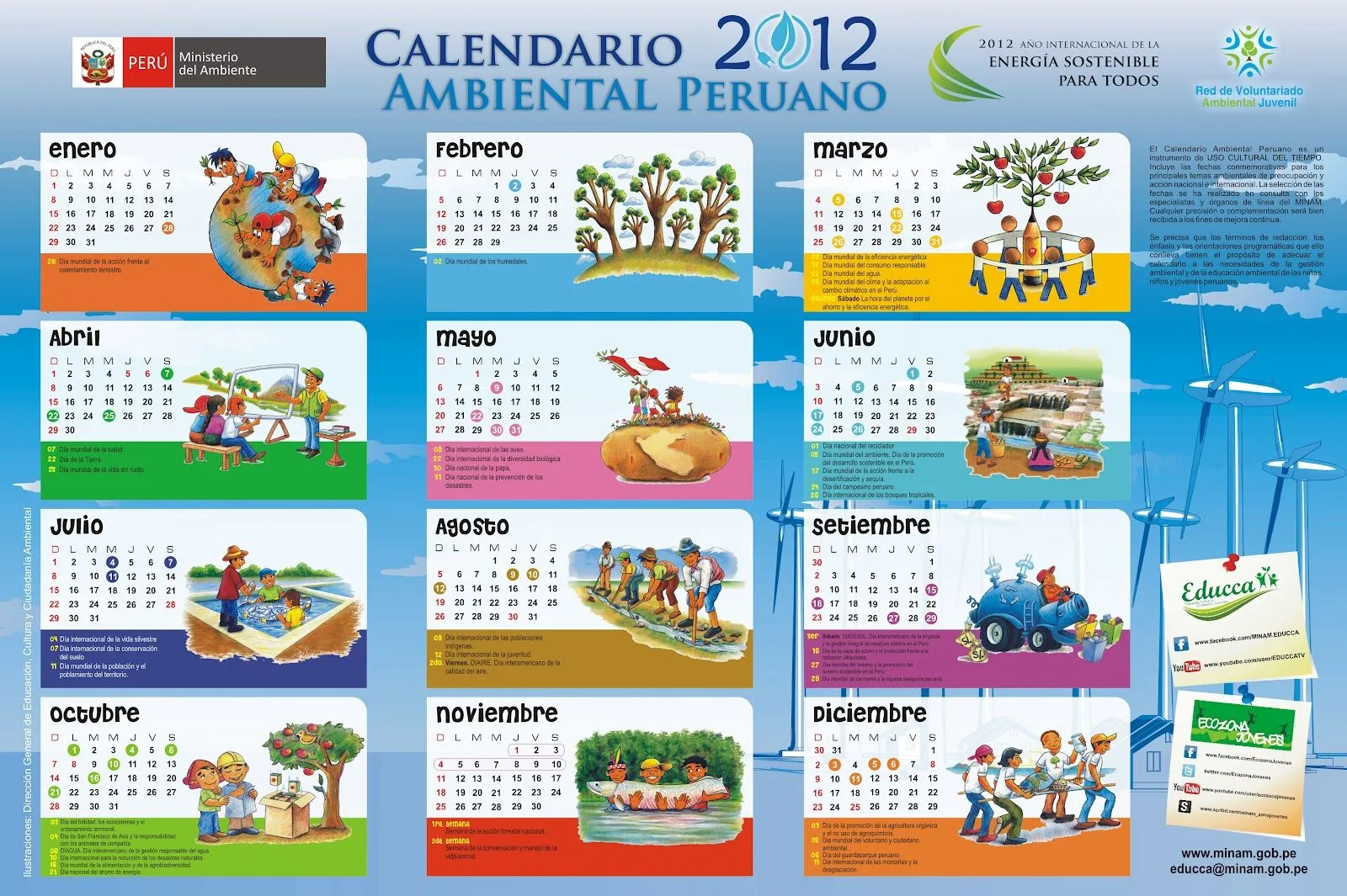 Cultura Ambiental: Calendario Ecologico Peruano 2012