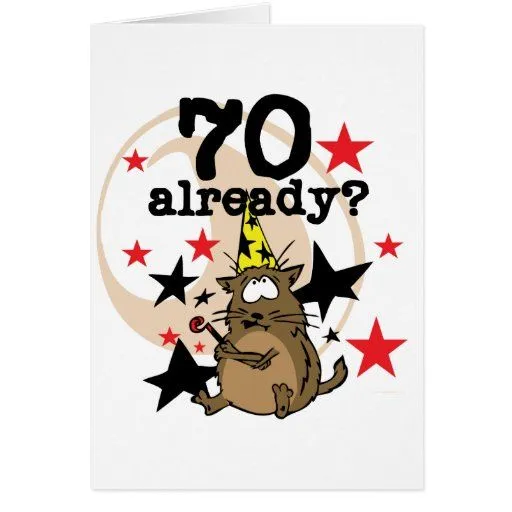 Ya cumpleaños 70 tarjetas | Zazzle