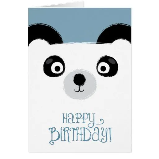 El cumpleaños hincha el oso de panda tarjeta | Zazzle