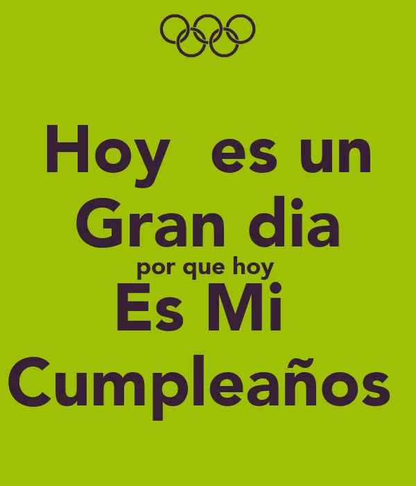 Hoy es un Gran dia por que hoy Es Mi Cumpleaños - KEEP CALM AND ...