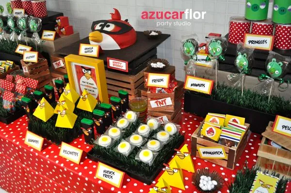 Cumpleaños con motivos de Angry Birds - Imagui