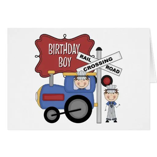 Cumpleaños del tren de los niños tarjetas de Zazzle.