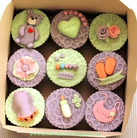 Cupcakes para baby shower de niña - Imagui