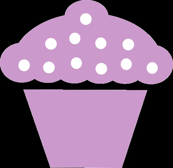 Cupcake Violeta Claro clip art - vector clip art online, royalty ...