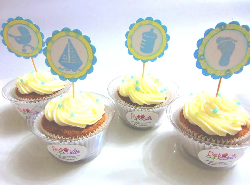 Cupcakes para baby shower de niña - Imagui