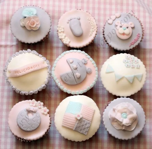 Cupcakes para baby shower de niña - Imagui