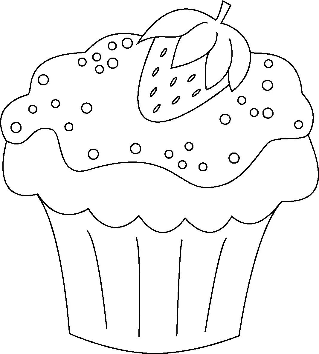 cupcakes para pintar Colouring Pages