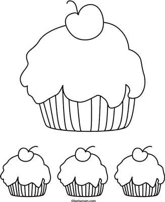 Imagenes de cupcakes para colorear - Imagui