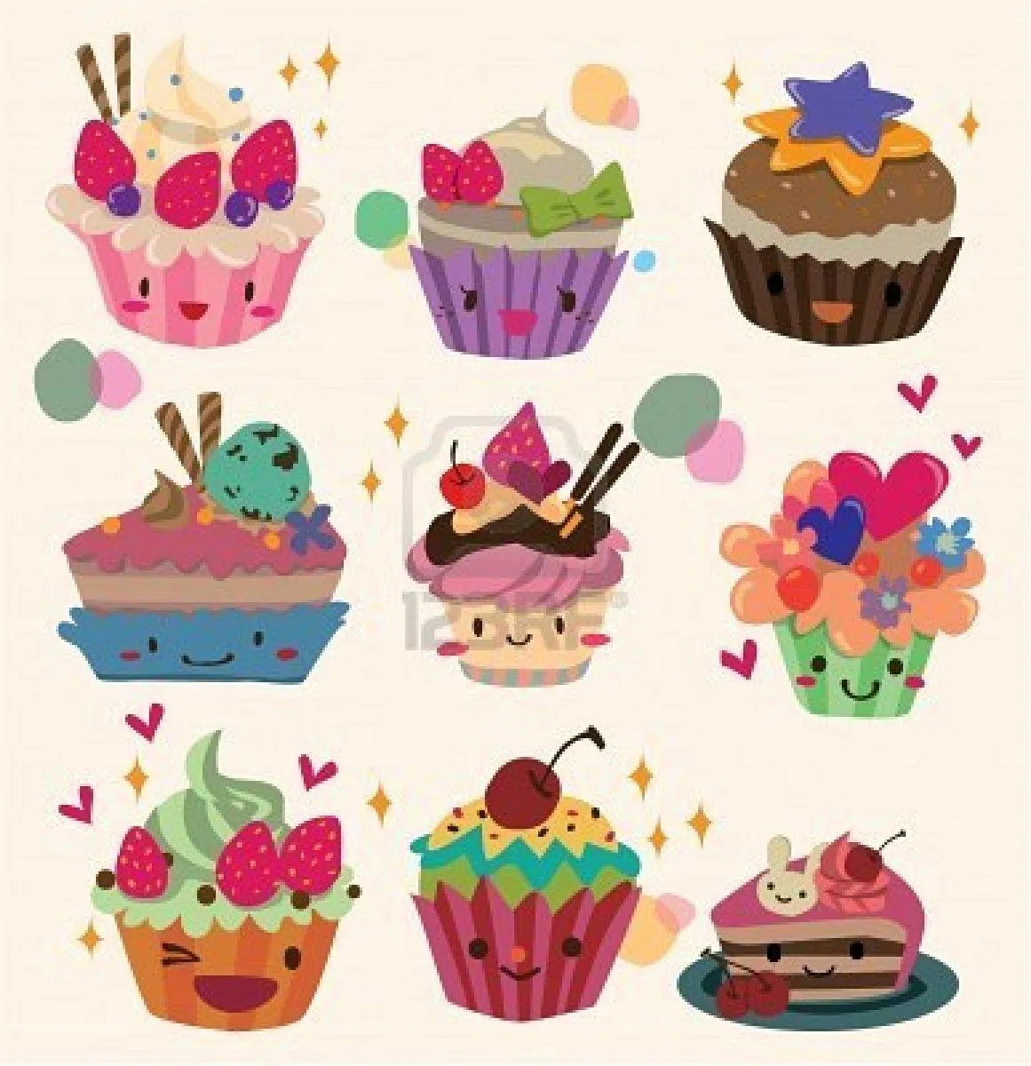 Cupcakes dibujos animados - Imagui