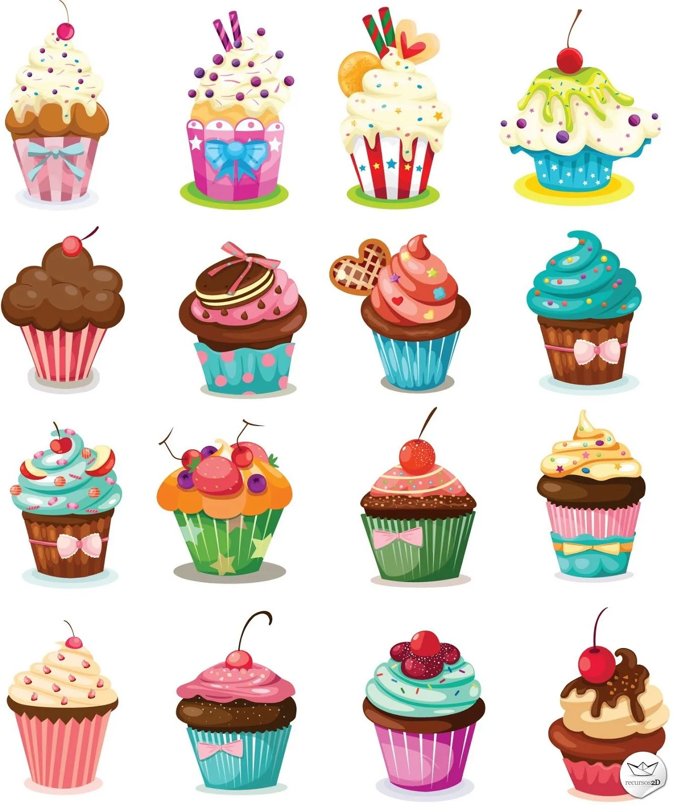 Cupcakes en formato vectorial (Vector Cupcakes) | Recursos 2D.