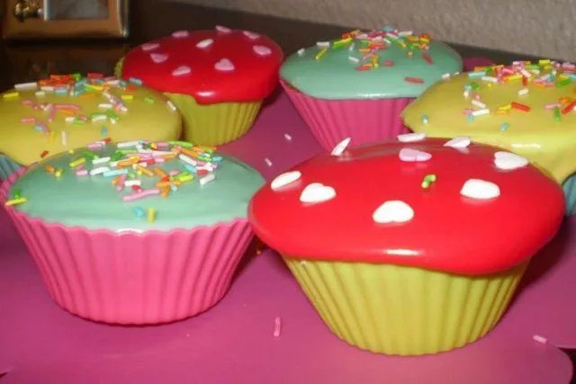 Cupcakes glaseados - Receta
