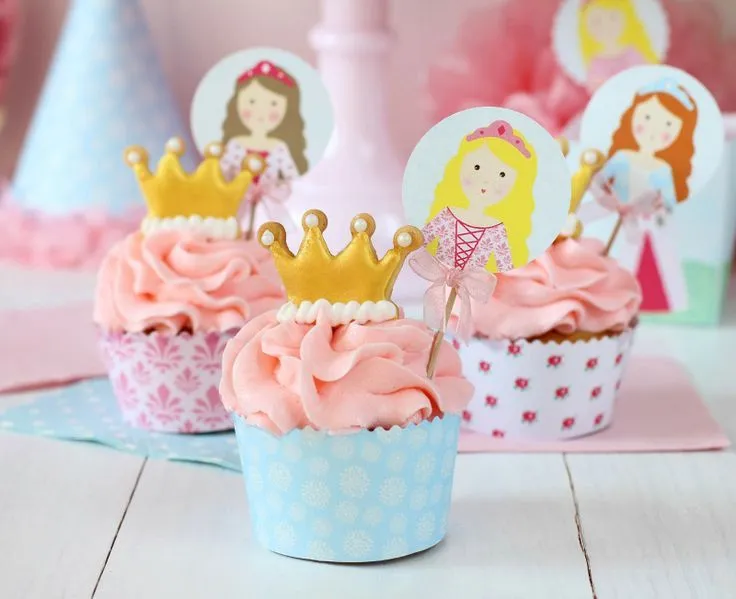 Cupcakes de princesas | Deco para cumpleaños | Pinterest