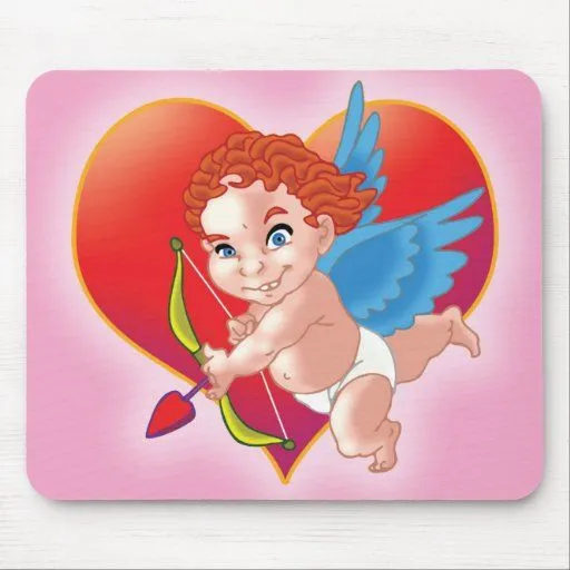 CUPID MOUSEPAD DEL BEBÉ NAUTY ALFOMBRILLA DE RATON | Zazzle