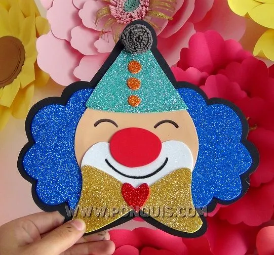 Cupón para descargar Moldes de PAYASO DECORATIVO - FLORES DE PAPEL