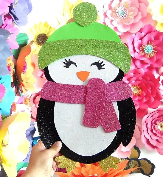 Cupón para descargar Moldes de PINGUINO DECORATIVO DE NAVIDAD - FLORES DE PAPEL