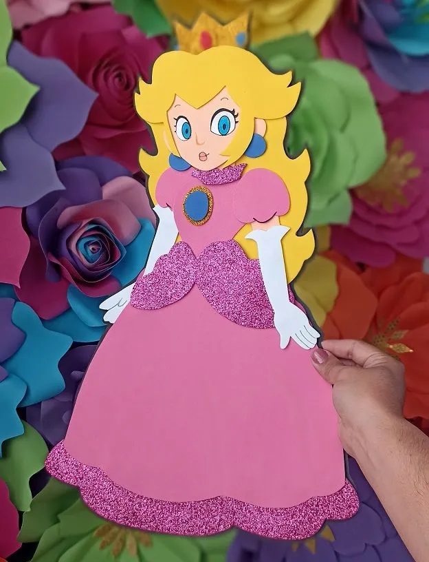 Cupón para descargar Moldes DE PRINCESA DE MARIO PARA imprimir EN PDF -  FLORES DE PAPEL