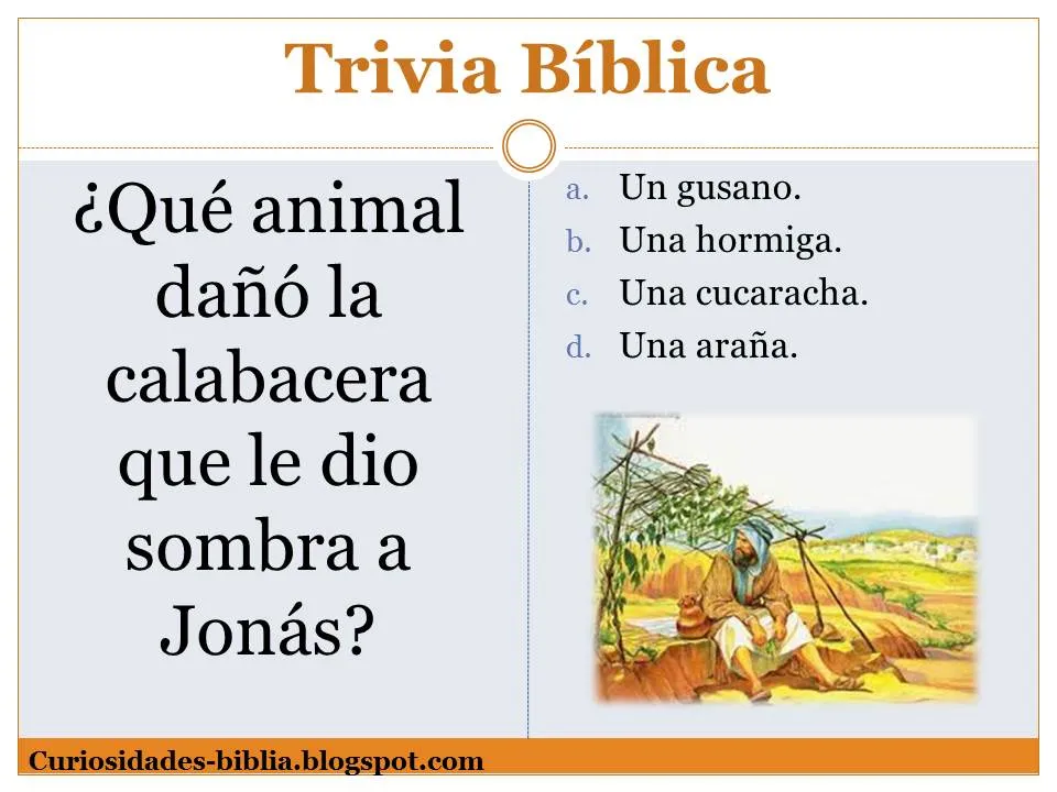 Curiosidades Bíblicas...: Trivia Bíblica: ¿Qué animal dañó la ...