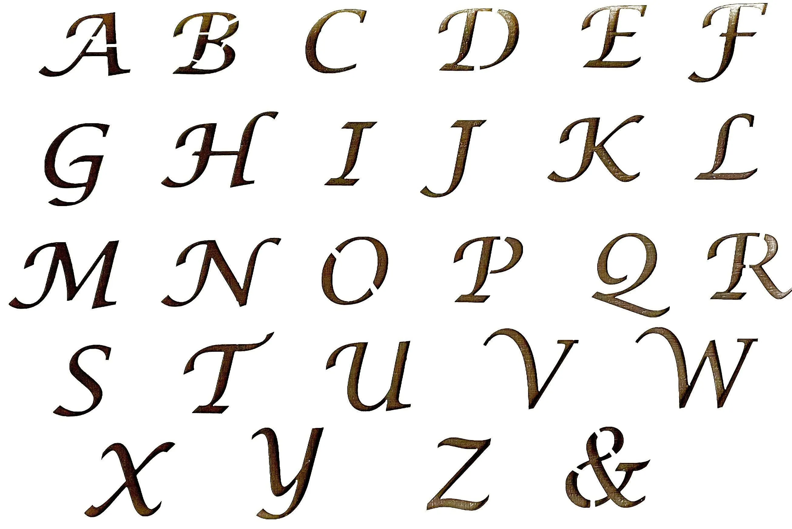 Cursiva Cursiva Letra mayúscula A-Z Texto del alfabeto - Etsy México