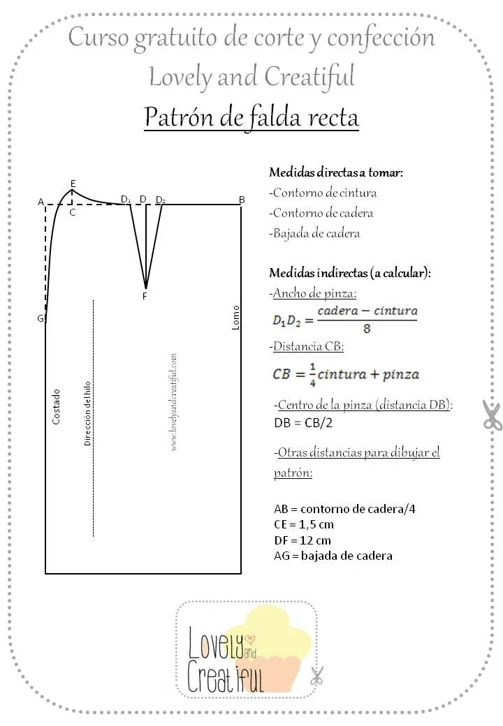 Curso gratis de corte y confección. Confección de falda recta ...