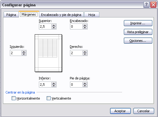 Curso gratis de Microsoft Excel 2003. Impresion (II)