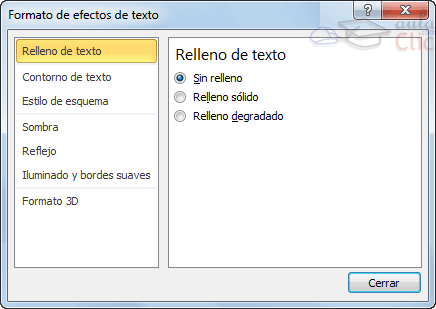 Curso gratis de Word 2010. aulaClic. 6 - Avanzado: Efecto de texto ...