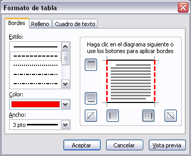 Curso de Microsoft PowerPoint 2003 gratis. Ej_bordes de una tabla