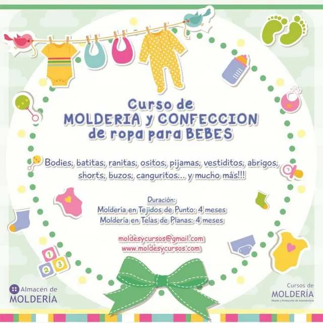 Curso de moldes, corte y confección de ropa para bebés - Palermo ...