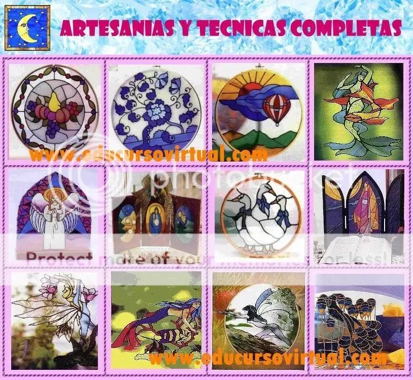 Curso Como Hacer Vitrales Artesanales Falso Vitral Manualidades con Vidrio  | easycursovirtuals