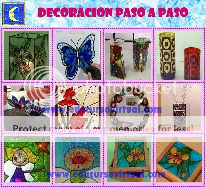 Curso Como Hacer Vitrales Artesanales Falso Vitral Manualidades con Vidrio  | easycursovirtuals