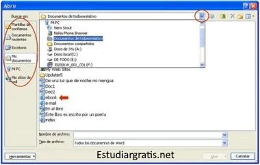 Curso Word abrir documento - Estudiar gratis .net