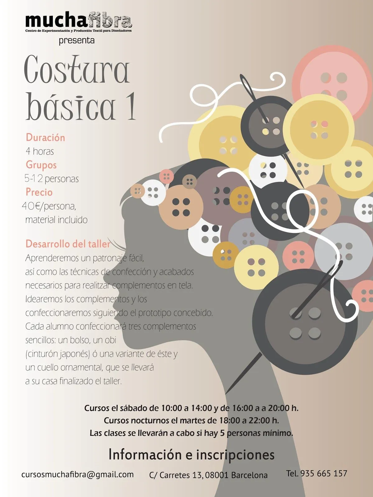 CURSOS DE COSTURA BASICA 1 | muchafibra spain