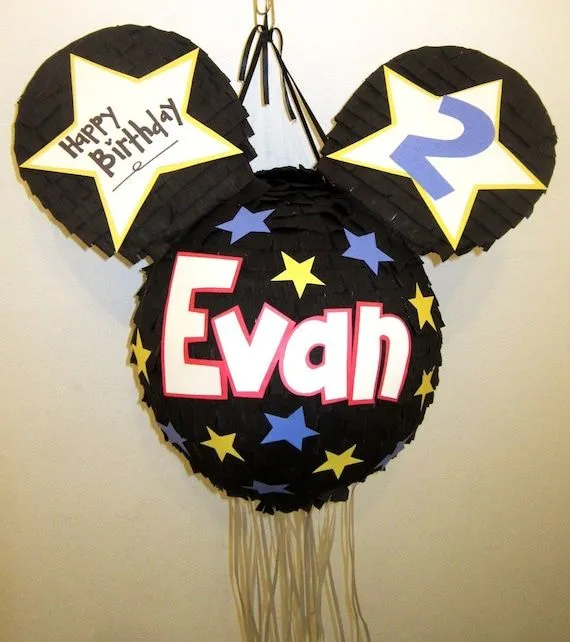 Custom Mickey Mouse Pull String Pinata by PinataMama on Etsy