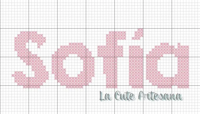 La Cute Artesana: Punto de Cruz: Sofía en punto de cruz
