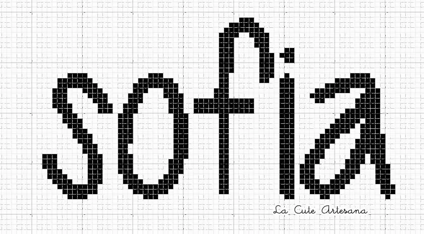 La Cute Artesana: Punto de Cruz: Sofía en punto de cruz