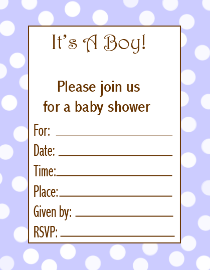 baby shower boy invitation - Baby Shower Decoration Ideas