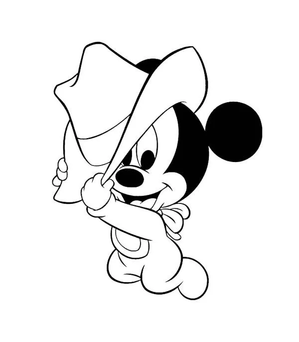 Free coloring pages of baby mickey mouse