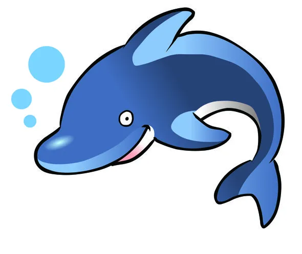 Cute Blue Dolphin Free Clip Art - ClipArt Best - ClipArt Best