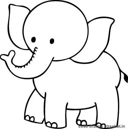 cute cartoon elephant Colouring Pages