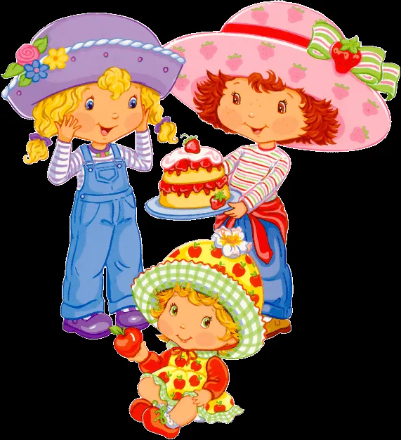 Cute Cartoon Pictures: Angel Cake and Strawberry Shortcake