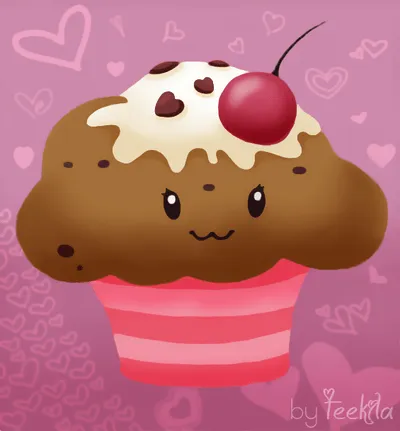 Cute Muffin for Best Friend: by Teekila on deviantART