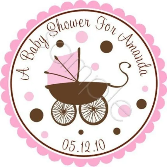 Cutest Baby Pram Personalized Stickers Baby Shower by partyINK