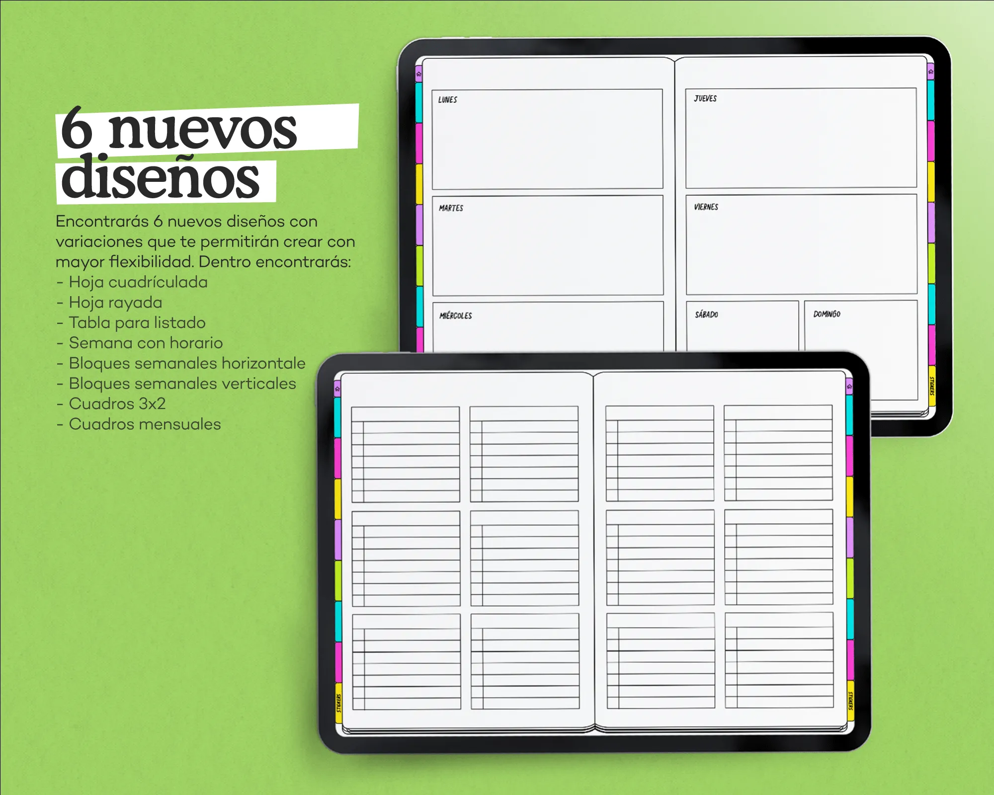 D020 Hojas extra para libreta digital ¡21 nuevas opciones!