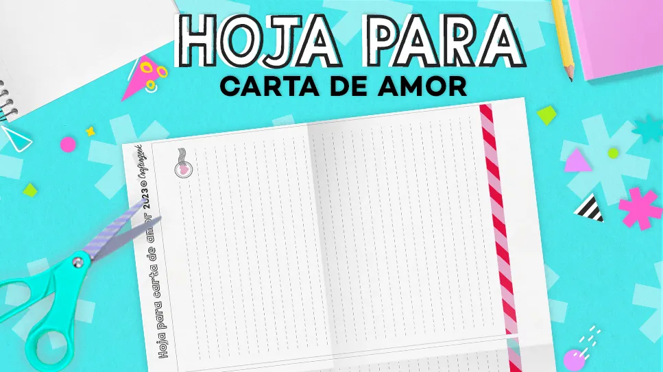 D030 Hoja para carta de amor para enamorar - Craftingeek