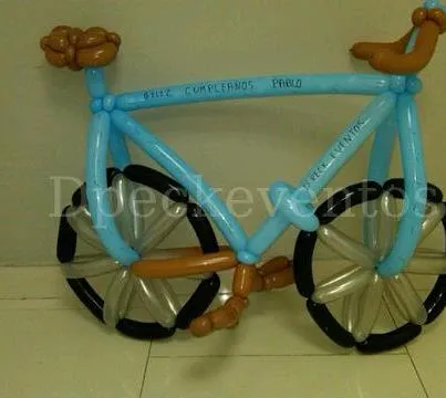 D' PECK EVENTOS DECORACIONES: BICICLETA HECHA CON GLOBOS