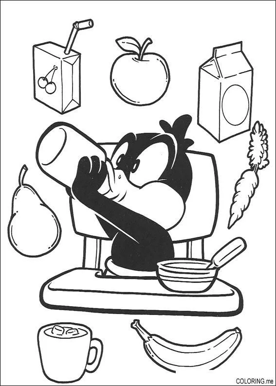 daffy duck (baby) Colouring Pages