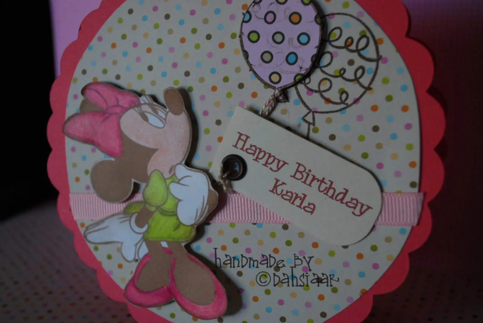 Dahsiaar: Minnie Mouse Bday Card